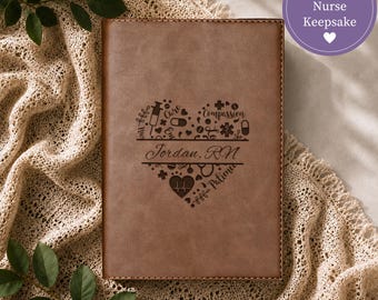 Personalized Medical Journal Nurse Gift Idea Healthcare Worker Notebook Nursing Student Planner Organizer Clinical Staff Appreciation
