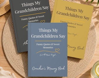 Grandma Memory Journal Grandmother Keepsake Book Grandchildren Quote Notebook Lined Pages Recording Memories Nana Gift Grandparent Birthday