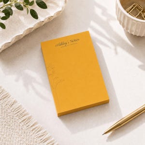 Office Desk Notepad Personalized Sticky Note Custom Name Memo Pad Professional Work Supply Employee Recognition Gift Coworker Appreciation Present Branded Stationery Essential Adhesive Backing White Paper Sheets Job Title Printing Custom