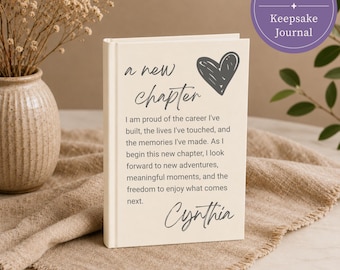 Retirement Journal Personalized Gift for Women Happy Ideas Nurse Teacher Hardcover Memory Book Keepsake Coworker Farewell Career Celebration