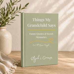 Grandchild Quote Journal Memory Book Keeper Recording Funny Sayings Sweet Moments Gift For Grandma Grandmother Personalized Present Birthday Keepsake Mother Day Gift Family Memory Collection Precious Quotes Recording Beautiful Sentimental
