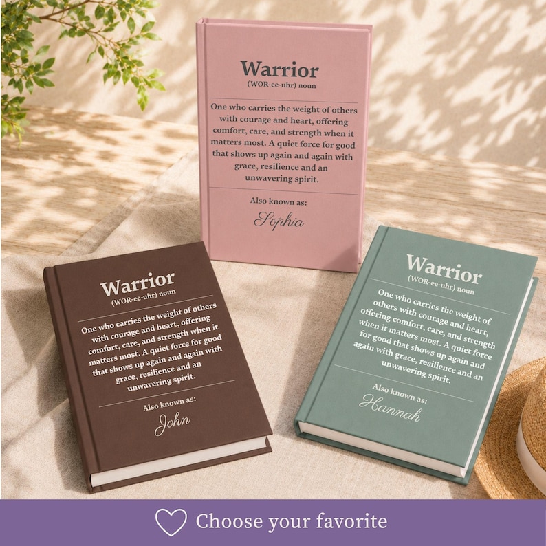 Nursing Graduation Gift Personalized Journal Custom Name Keepsake Warrior Definition Inspirational Cover Professional Writing Notebook Lined Pages Appreciation Present Thank You Gift Healthcare Worker Recognition Daily Reflection Tool