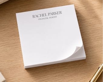 Personalized Sticky Note Pad Custom Memo Office Desk Accessory Professional Stationery Gift Teacher Appreciation Present Administrative