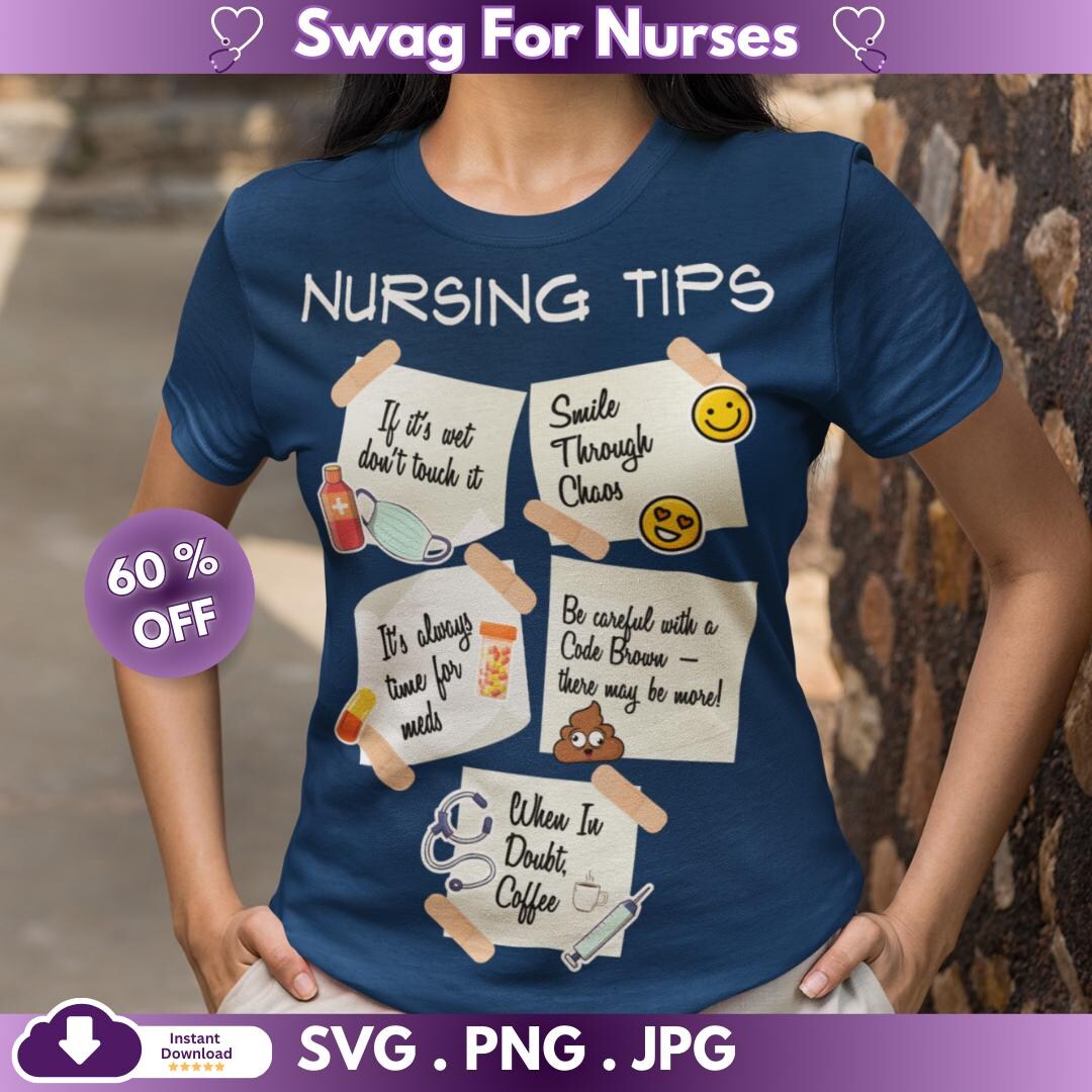 Nursing Tips SVG, Nursing PNG Sublimation, Superhero Nurse Cut Files ...