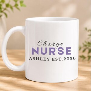 Personalized Nurse Mug Custom Name Design Graduation Gift Medical Professional Present Ceramic Coffee Cup Hospital Shift Essential Registered Nurse Celebration Meaningful Keepsake Morning Ritual Companion Nursing Career Milestone