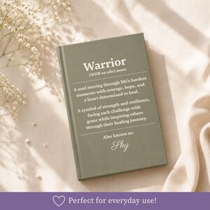 Personalized Recovery Notebook Inspirational Encouragement Patient Support Healing Journal Warrior Cancer Survivor Gift Keepsake Treatment Hope Fighter Custom Journal Space Daily Reflection Tool Meaningful Present Courage Strength Journey