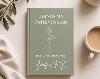 Cuaderno de notas personalizado de tapa dura para enfermeras, notas de turno, citas de pacientes, regalo de hospital, agradecimiento a las enfermeras registradas, libro de recuerdos para trabajadores de la salud, médico