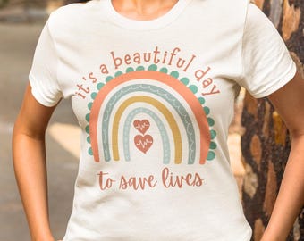 It’s A Beautiful Day To Save Lives Svg, Cute Medical Svg, RN ICU Nurse Gift Png, Trending Nursing School Cut File, Healthcare Worker Gift