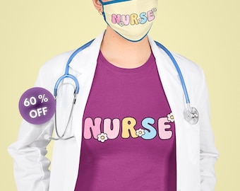 Nurse svg, Floral Nurse png, Cute Nurse svg, Colorful Nurse Sublimation, Nurse Life Sublimate Design, Nurse Gift Cut File, Nursing png