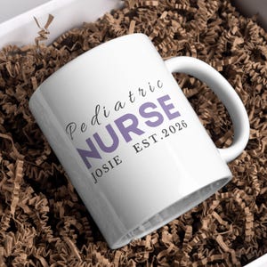 Graduation Nurse Mug Personalized Gift Custom Name Design Registered Medical Professional Present Ceramic Coffee Cup Hospital Shift Essential Daily Beverage Container Healthcare Worker Recognition Premium Quality Construction Dishwasher