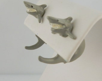 3D Shark EARlusion Vintage earrings