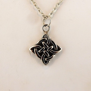 Stainless Steel Celtic Knot Irish pendant on 20&quot; chain
