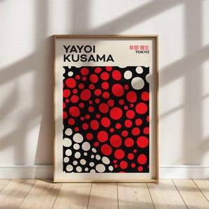 Yayoi Kusama Poster, Abstract Yayoi Kusama, Print as Japanese Wall Art, Yayoi Kusama Inspired, Japanese Gallery Wall Art, Home Wall Decor