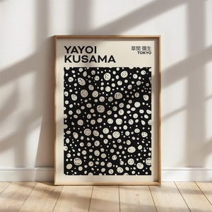 Yayoi Kusama Poster, Abstract Yayoi Kusama Print as Japanese Wall Art, Yayoi Kusama Inspired Japanese Gallery Wall Art, Home Wall Decor