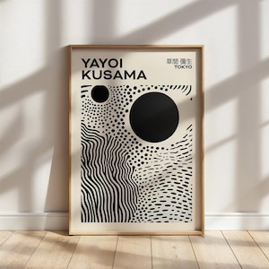 Yayoi Kusama Poster, Abstract Yayoi Kusama, Print as Japanese Wall Art, Yayoi Kusama Inspired, Japanese Gallery Wall Art, Home Wall Decor