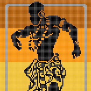 Crochet pattern C2C/Blanket.Africa. Written description. Instant download of PDF file.