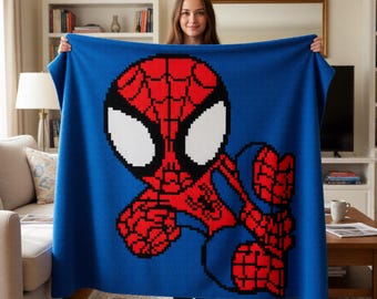 C2C-Häkelmuster. Häkelmuster für eine Decke. Sofortiger PDF-Download mit schriftlicher Anleitung. feste Maschen/Stäbchen/halbe Stäbchen