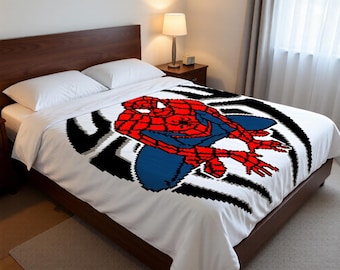 Spiderman Crochet Pattern Instant PDF download. Written description. Tapestry.