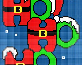 Crochet pattern C2C/sc/dc/hdc/Christmas blanket. Instant download of PDF file with written description. Tapestry crochet.
