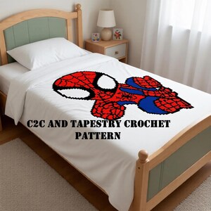 C2C haakpatroon/geschreven beschrijving/directe PDF-download. Wandtapijt. Cartoonfiguur. C2C babydeken. Grafgan