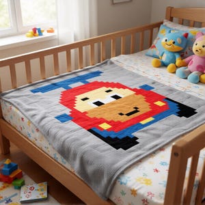 Virkmönster C2C/fm/dm/hdc/Filt C2C.Gobeläng.PDF-fil.Skriftlig beskrivning.Barnfilt C2C.