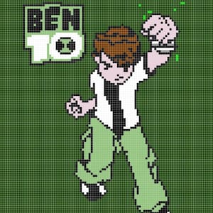 Ben 10. Virkmönster C2C/fm/dm/hgc/Grafgan. Skriftlig beskrivning. Direkt nedladdning av PDF-fil.