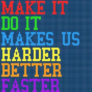 Crochet pattern C2C.Quote.Text.Graphite. Instant download of PDF file with line-by-line description.