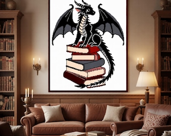 Häkelanleitung für einen Wandteppich. Gehäkelter Drache. PDF. Schriftliche Anleitung. Feste Maschen.