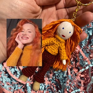 Schlüsselanhänger Puppenartiges Original / Schlüsselanhänger Mini Me / Personalisierter Schlüsselanhänger / Geschenk für Sie oder Ihn / Schlüsselanhänger-Kopie von mir