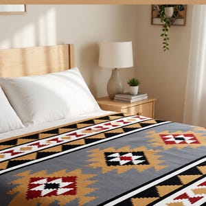 Native American pattern for crocheting c2c and tapestry knitting. Instant PDF download.C2C Blanket