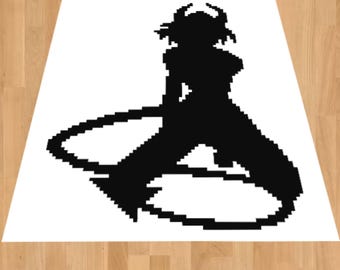 Pattern C2C/Crochet pattern/sc/dc/hdc/Tapestry/Instant PDF download, written description.Graphgan