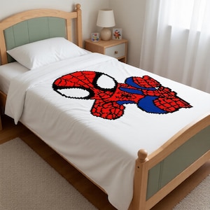 Pattern C2C Baby Blanket Crochet. Knitting pattern. Written description/Instant PDF download. Tapestry. Cartoon character.