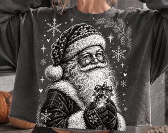 Santa Claus PNG, Santa Claus in the Snow, Christmas Design for T-Shirt, Sublimation BESTSELLER