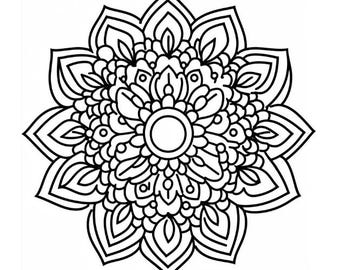 BESTSELLER*** 50 Mandala Coloring Pages - 50 Pages Coloring Pages for Adults and Children Printable Digital Instant Download PDF