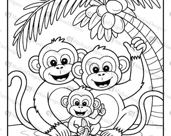 70 animal coloring pages – 70 printable coloring sheets for children with safari animal motifs. Digital download. Bestseller item popular