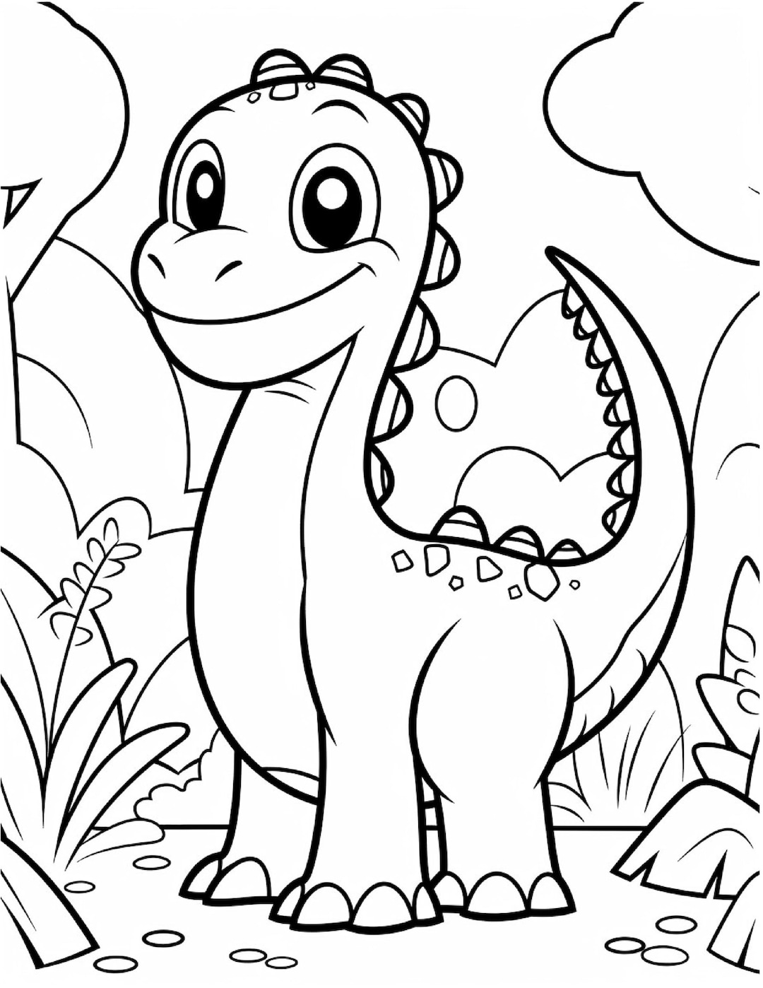 100 Dinosaur Coloring Pages for Kids – Printable Dino Coloring Book as ...