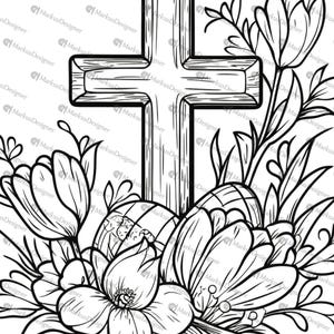 60 Christian Easter coloring pages for children, teens, and adults | Religious coloring pages | Jesus Easter motifs | School printables