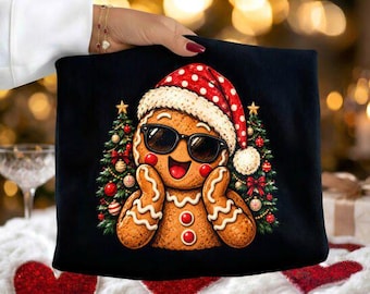 Gingerbread Man PNG, Gingerbread Christmas Design, Christmas Motif for T-Shirt, Sublimation & Christmas Gifts