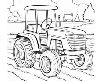 50 Tractor Coloring Pages - 50 Tractor Coloring Pages for Adults and Kids Printable Digital Instant Download PDF Bestselling Item Popular