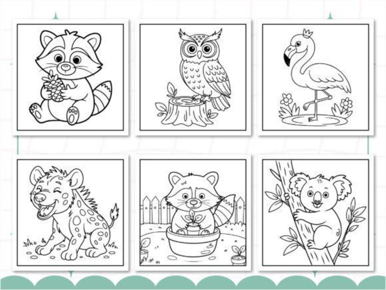 Zoo Animals Coloring Book for Kids PDF – 70 Cute Zoo Animals Coloring ...