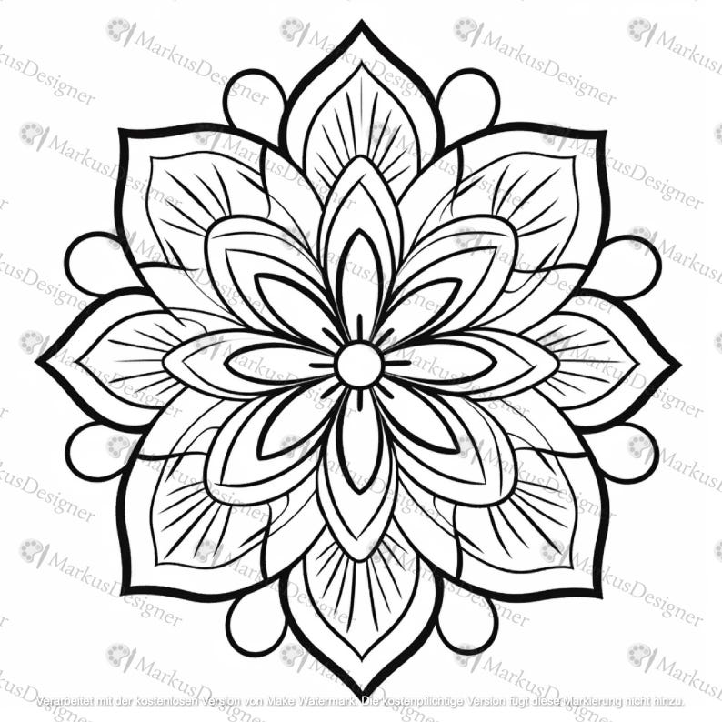 50 beautiful mandala coloring pages, printable coloring pages, coloring pages for adults, mandalas, stress relief image 4