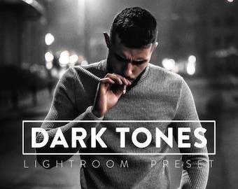 10 Dark Tones Lightroom Presets | Moody & Edgy Photo Filters | Lightroom Mobile and Desktop | Photo Editing Preset Download