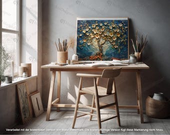 Tree of Life Wall Art Digital Download PNG | Tree of Life Watercolor Poster | Spiritual Nature Decor | Printable Wall Art | Living Room Art