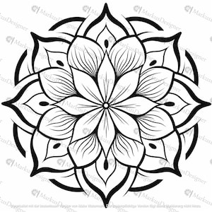 50 beautiful mandala coloring pages, printable coloring pages, coloring pages for adults, mandalas, stress relief image 1