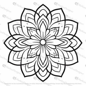 50 beautiful mandala coloring pages, printable coloring pages, coloring pages for adults, mandalas, stress relief image 3
