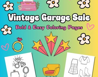 Vintage Coloring Pages: Bold and Easy Designs for Adults and Kids (PDF)