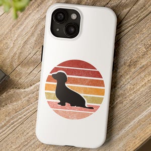 Dachshund Silhouette Phone Case - Cute Dachshund Phone Case - Dog Lover Phone Case