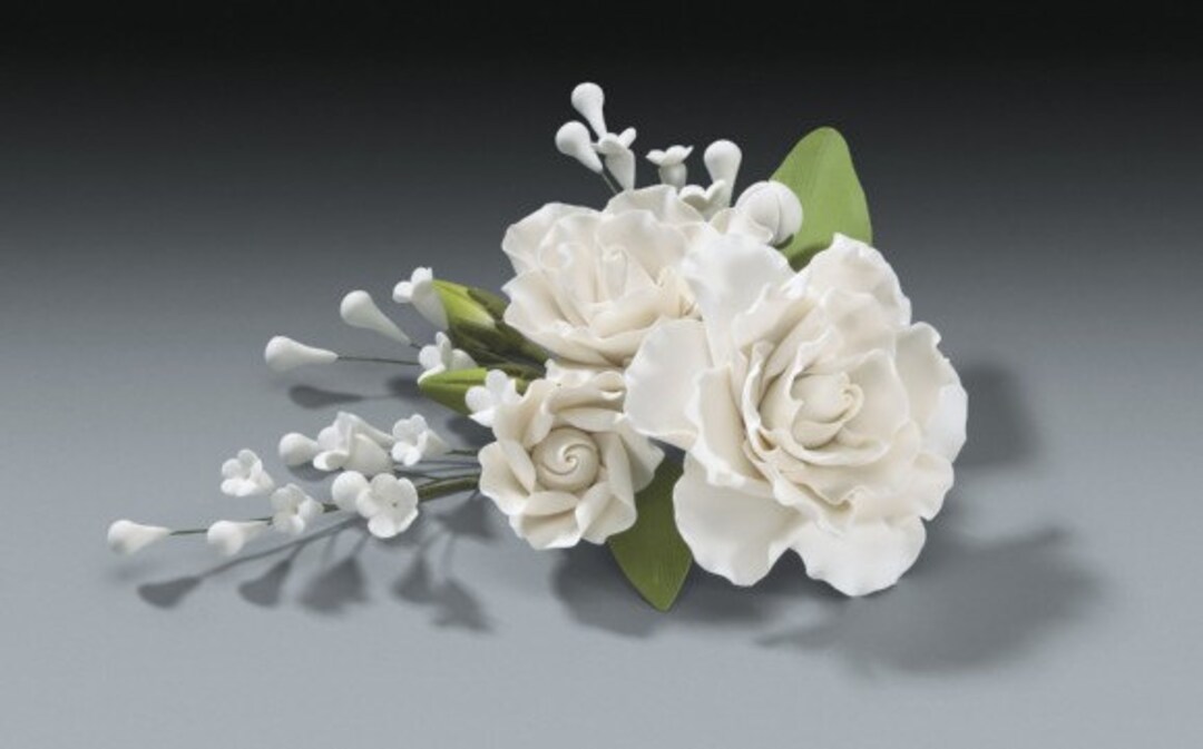 Gardenia Gum Paste Flower Spray for Weddings and Cake Decorating Etsy