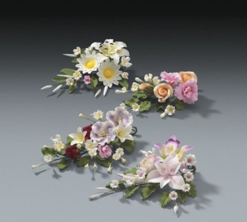 4 Exotic Gum Paste Flower Sprays for Weddings and Cake Etsy