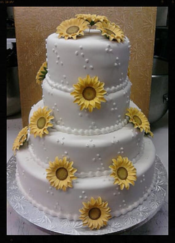 Pasta de goma de girasol para bodas y decoración de pasteles - Etsy España